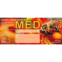 Etiketa MED - červená - samolepka