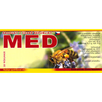 Etiketa MED - modrá květina - samolepka