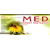 Etiketa MED - smíšený žlutá květina - samolepka